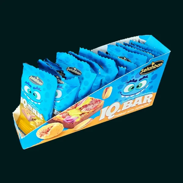 IQ بار انجیری با مغز پسته و شکلات موزی سته بان - جعبه 12 عددی - Image 2