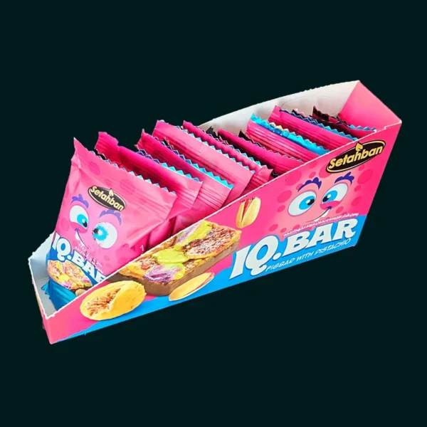 IQ بار انجیری با مغز پسته و شکلات توت فرنگی سته بان - جعبه 12 عددی - Image 2